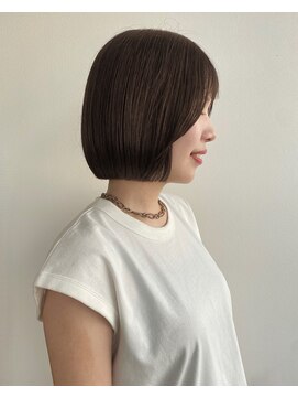 コト 福井大和田店(coto) 福井　ボブ　切りっぱなし　顔まわりレイヤー　透明感カラー