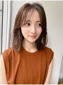 レイヤーカット　愛されボブ　オリーブベージュ　20代30代