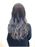 グラーデーションカラー×シルバーグレージュ