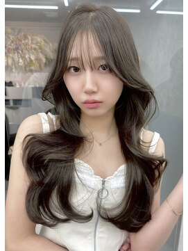 ロンドウル 熊本(Lond ulu) 韓国レイヤーカット/2wayバング/オリーブベージュ