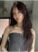 韓国ヘアーハッシュカットレイヤーカットグレージュブリーチ無し