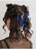 20代30代大人可愛い♪お呼ばれサイドゆるふわお団子アレンジ