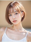 ショートボブミニウルフチェリーブラウン20代30代40代50代