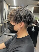 レベル 葛西店(LEVEL)&nbsp;波巻きスパイラル 波巻きパーマ ハイライト メッシュ 葛西メンズ