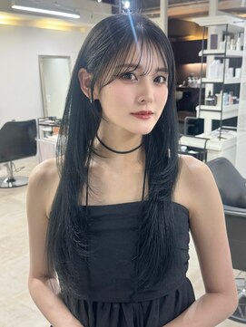 クレム 博多駅店(ChLem) 顔まわりレイヤー 艶カラー 暗髪 韓国風 髪質改善 福岡美容室