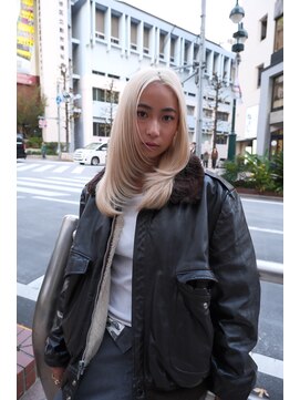 ログ 渋谷(L.O.G) ミルクティーベージュダブルカラーインナーカラーケアブリーチ