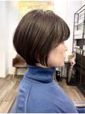 40代50代60代/脱白髪染め白髪ぼかしハイライト/大人ショート