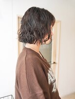 ロマリア 渋谷 渋谷宮益坂(Lomalia)&nbsp;イメチェン/ウェーブパーマボブ/ダークグレージュ/前髪/渋谷駅