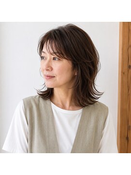 スープレックス ヘアーデザイン(SOUPREX HAIR DESIGN) ミセスミディアムレイヤーボブ 20代 30代 40代 50代 60代ミセス