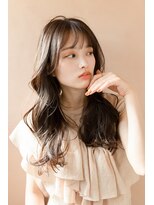 ミット バイ リトル(mit BY LITTLE) オリーブグレージュ韓国風巻き髪フェイスレイヤーラフウェーブ