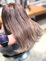 ナチュラル ヘアーデザイニング(Natural hair designing) 透明感ミルクティーグレージュ×艶感セミディ/髪質改善/モテ髪