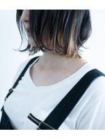 フラワード(flowered)&nbsp;早朝8:30からできます♪きりっぱなしボブ×インナーカラー