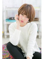 ミック 日暮里店(miq) シークレットハイライト暖色系カラー前下がりマッシュウルフa