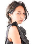 30代40代大人のショートウルフ/カーキブラウン