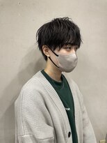 ハピネス 王寺店(Happiness) マッシュショート 刈り上げ 暗髪アッシュ ツイスパ