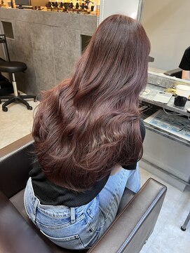 ドロシー 郡山桑野店(Dorothy) ミニウルフチェリーブラウンホワイトグレージュフェザーパーマ