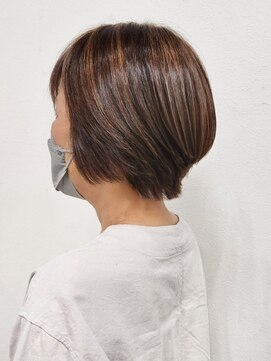 ジーウィズヘアー(G-with hair) ショートボブ+ハイライトカラー