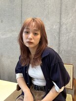 ニカ 溝の口(NICA) オレンジブラウン×レイヤーカット【NICA溝の口店】