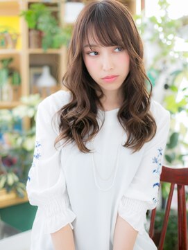 カバーヘア ブリス 戸田公園西口店(COVER HAIR bliss) 斜めバングダークアッシュ韓国風カールc4戸田公園20代30代40代