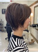 大人ショートマッシュショートモカベージュ