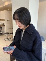 シュプール(SPUR)&nbsp;ナチュラル黒髪透け感バング小顔ショートボブ20代30代40代