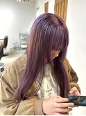 ラベンダーカラーピンクパープルハイトーンダブルカラーブリーチ