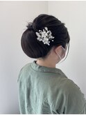 結婚式着物シニオンヘアセット