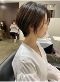表参道白髪ぼかしハンサムショートカットアッシュブラウン30代
