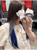 にじさんじ 小柳ロウ インナーカラー シルバー ブルーシルバー