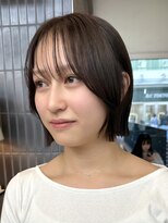 ノード(NODE)&nbsp;栄小顔丸みボブブラウンカラー