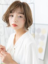 メルア バイ エイト つくば研究学園(Meluah by 8)&nbsp;研究学園/髪質改善/ヘーゼルブラウン!ボブレイヤーラフウェーブb