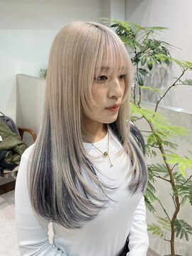 ミーム 原宿 表参道(meme) ◎ブロンドハイトーンカラーデザインカラーアンブレラカラー金髪