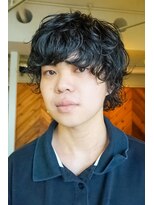 エルマノ 仙川(L mano)&nbsp;〈○19〉メンズパーマブリーチフェードツーブロックスパイラル