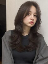 レア 新越谷(LEA) 韓国風ウェーブレイヤー × ダークモカ