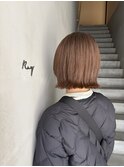 『RayKyoto』代大人ぱっつんボブ20代30オリーブグレージュ