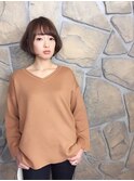 メルティブラウン×前下がりショートボブ　【京成大久保】