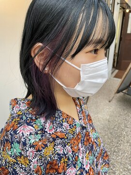 ヘアー アイス カンナ(HAIR ICI Canna) ブルーブラックで一気にイメチェン