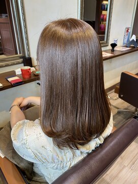 ヘアーデザイン レシピ(hair design recipe) 肌の色に馴染むオーダーメイドベージュカラー!!