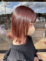 コワフュールトーリ フジグラン店(COIFFURE TORI)&nbsp;レッドオレンジ×ボブ