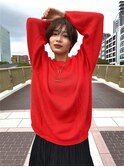 Sia/ショートへア／ウザバング/オリーブベージュ