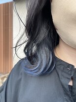 ヘアグレース レフア(hair grace Lehua)&nbsp;ちらっと内側からブルー