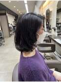 艶感が良いミディアムボブ