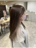 大人可愛いストレートインナーミルクティーベージュ