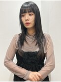 地毛風カラー　内巻きレイヤーウルフ