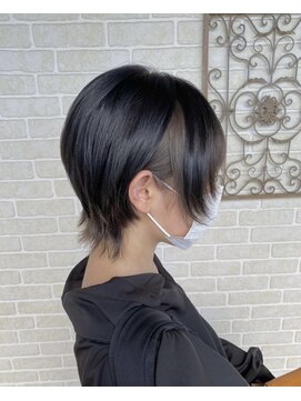 アボックス(abox) ショートウルフ×インナーカラー