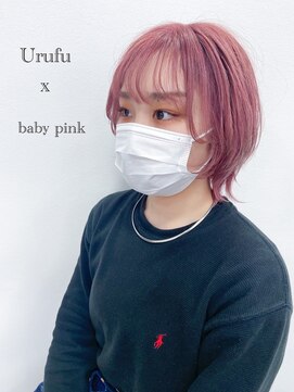 美容室 アクイール グラッセ(Accueillir grace) ウルフカット☆ベビーピンク