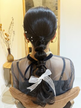 アトムテ(atomte) リボン付きタイトの編み下ろし＊