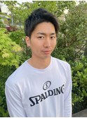 爽やかアップバング ツーブロックショート