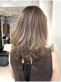 30代40代50代女性白髪ぼかしハイライトスタイル レイヤー