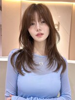 サンド ミュウ 横浜店(sand mieu) くびレイヤーボブルフネビージュ小顔ワンレンこなれミディ